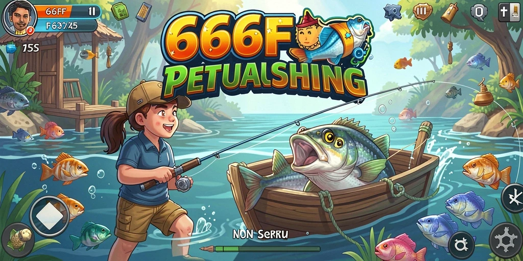 Gameplay 666FF menampilkan aksi memancing yang seru dan menyenangkan.