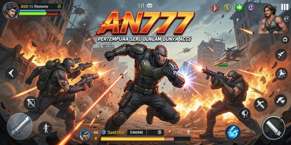 Screenshot AN777 menampilkan karakter dalam aksi seru.