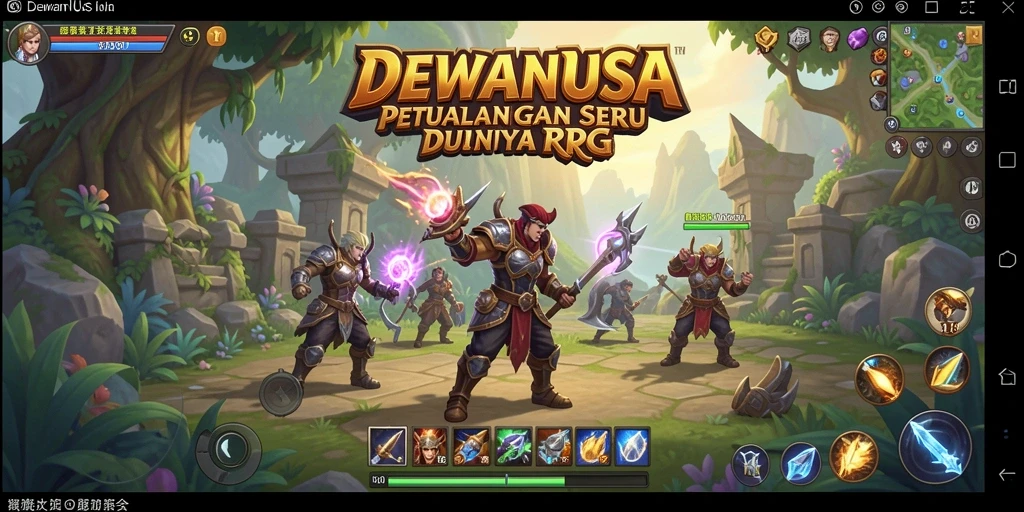 Gameplay seru DEWANUSA dengan pertarungan epik dan eksplorasi mendalam.