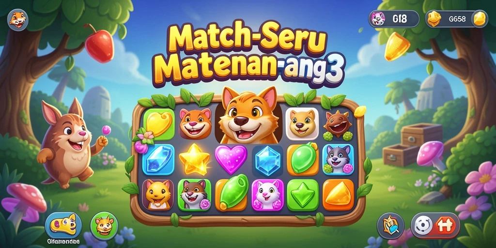 Screenshot permainan G668 dengan gameplay Match-3 yang menarik.