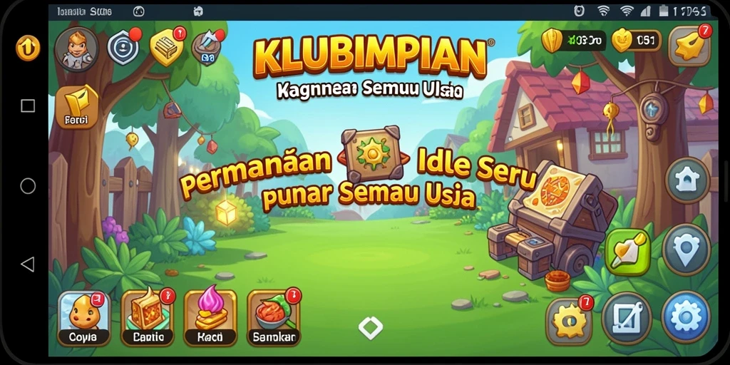 Tampilan gameplay KLUBIMPIAN yang menarik dan interaktif.