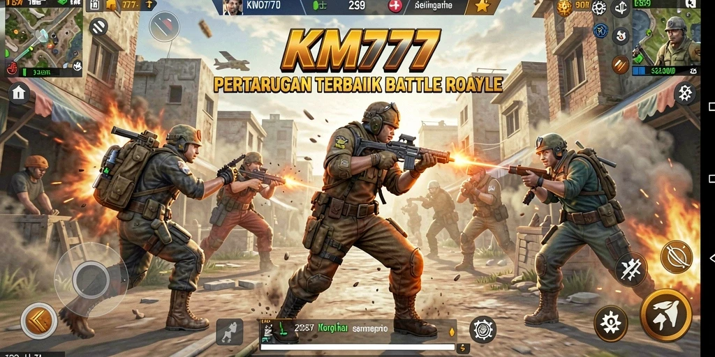Gameplay seru KM777 dengan aksi Battle Royale yang intens.