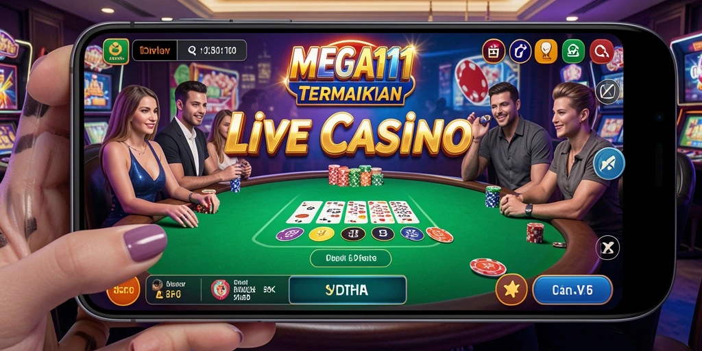 Gameplay seru di MEGA111 Live Casino dengan dealer langsung.