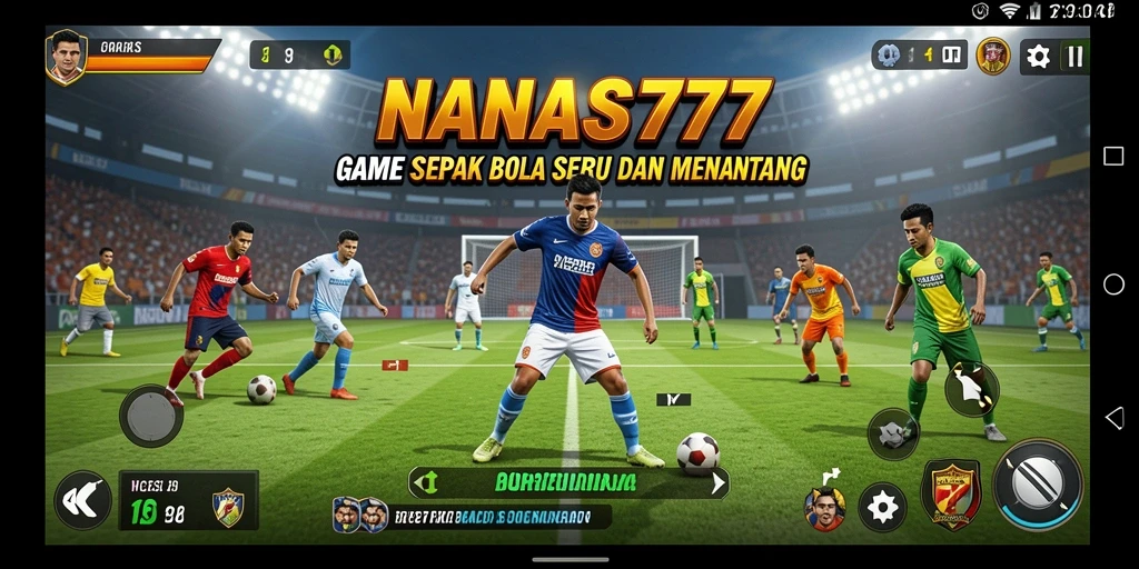 Tampilan gameplay NANAS777 yang seru dan mendebarkan dalam bermain sepak bola.