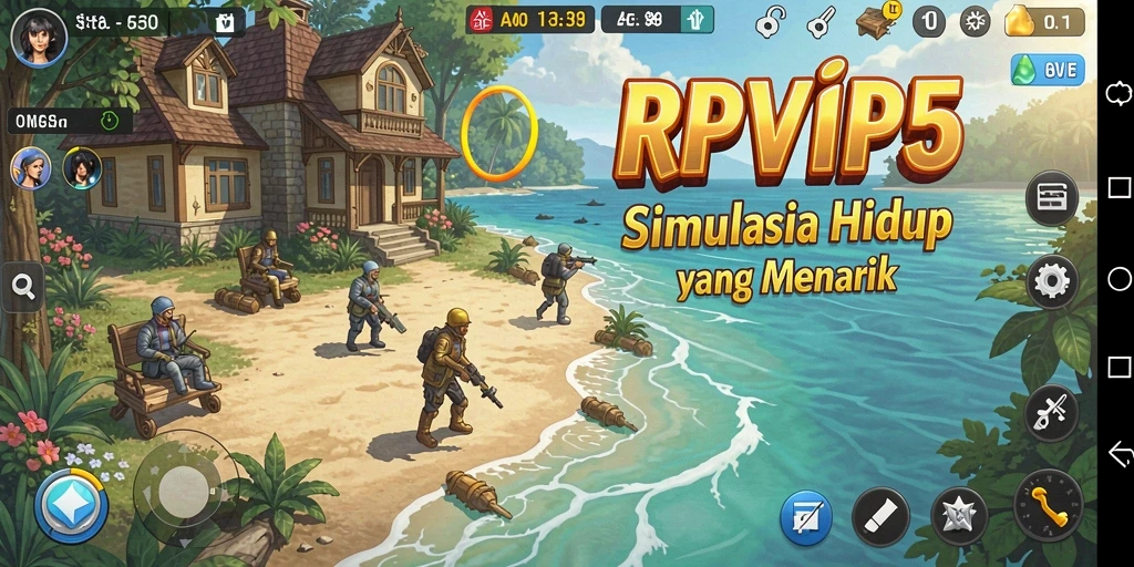 Tampilan gameplay RPVIP5 yang menawan dengan interaksi karakter.