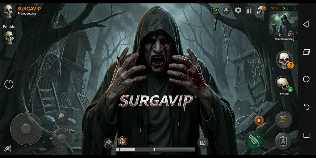 Gameplay mendebarkan di SURGAVIP yang penuh dengan kengerian.