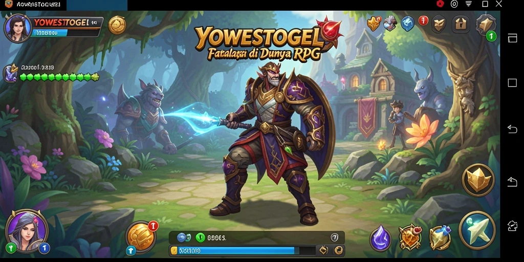 Tampilan menawan dari gameplay YOWESTOGEL yang menampilkan pertarungan RPG.